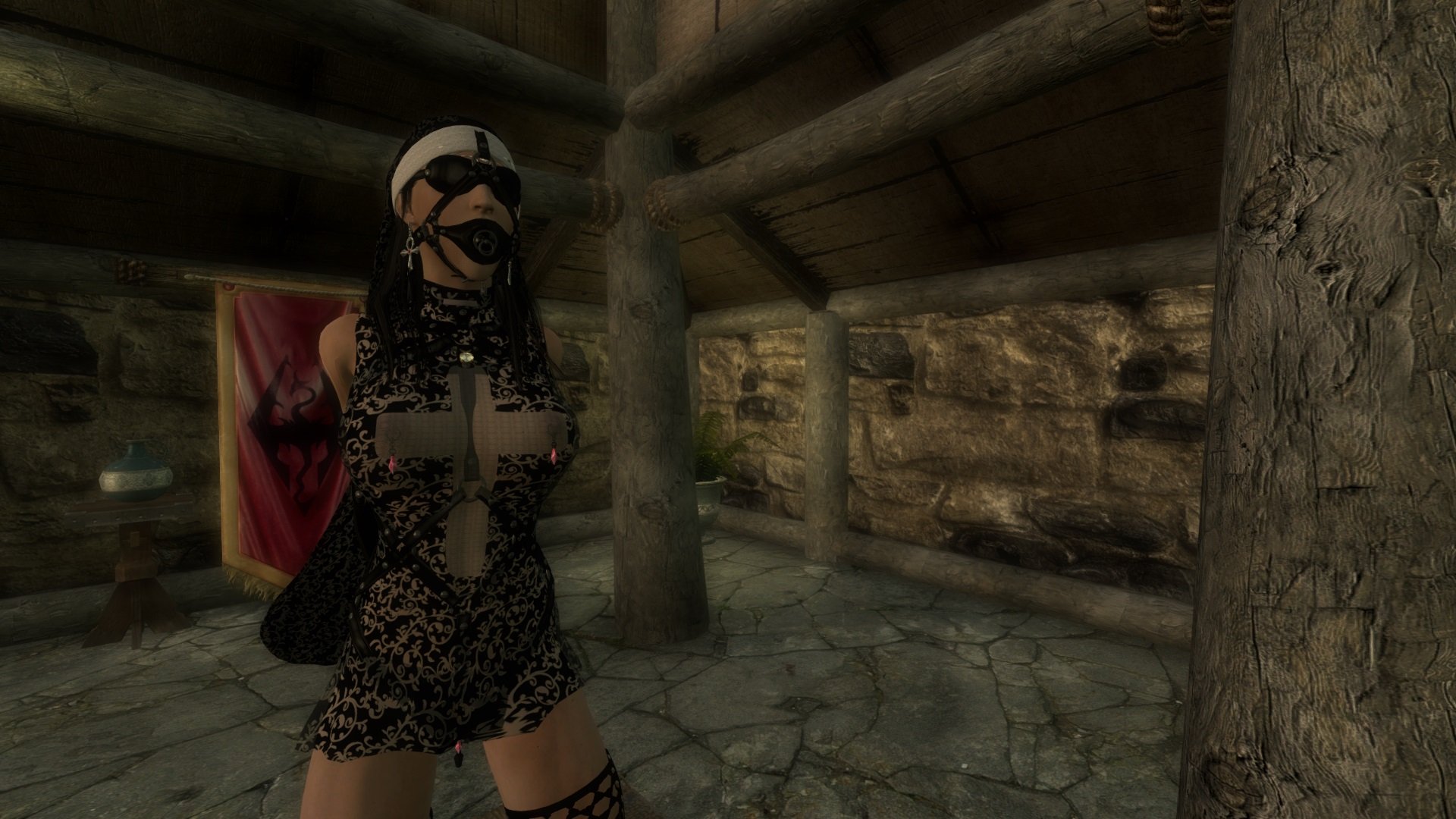 Elder scrolls skyrim ballgagged straitjacket bdsmbondage