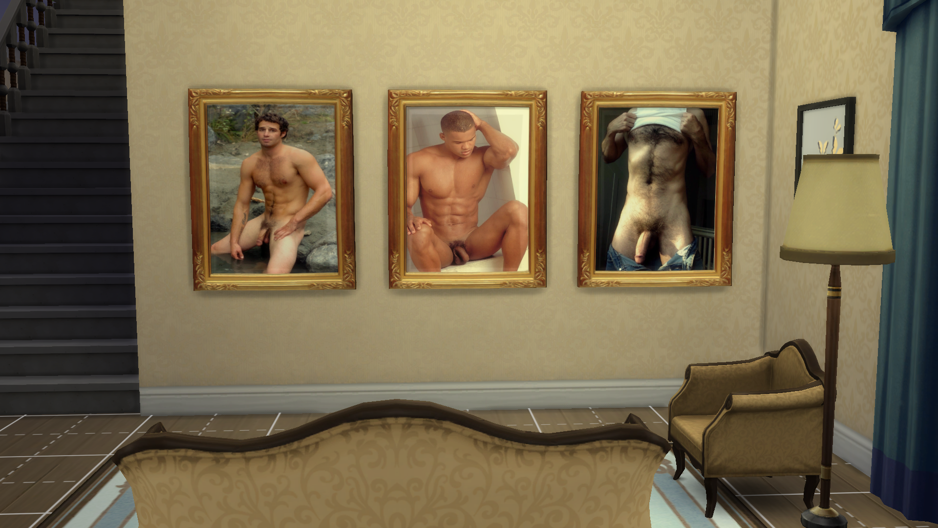 Solo Nude Male Framed Posters! - Downloads - The Sims 4 - LoversLab