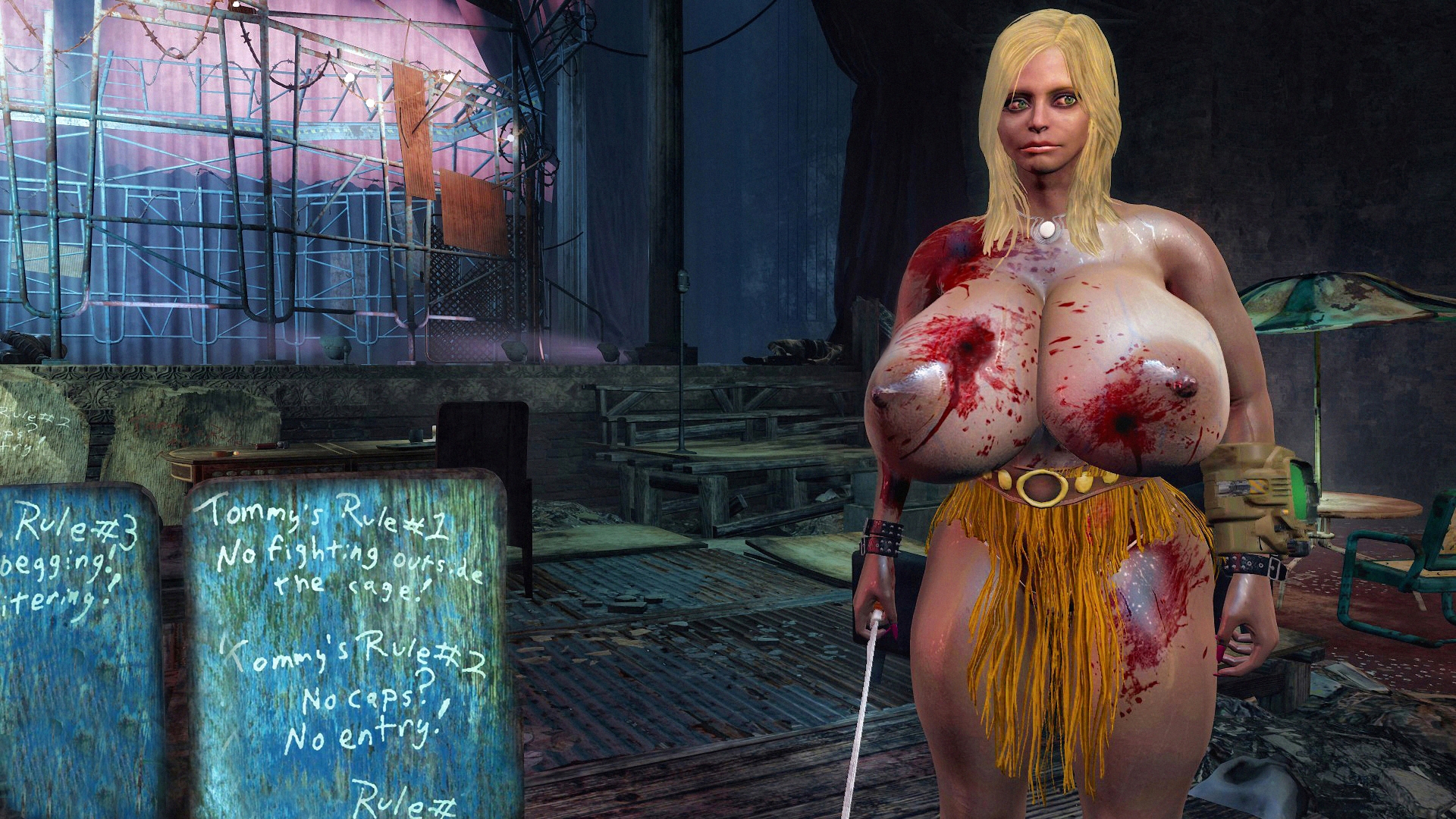 Fallout 4 The Combat Zone Fallout 4 Nude Mod Leila